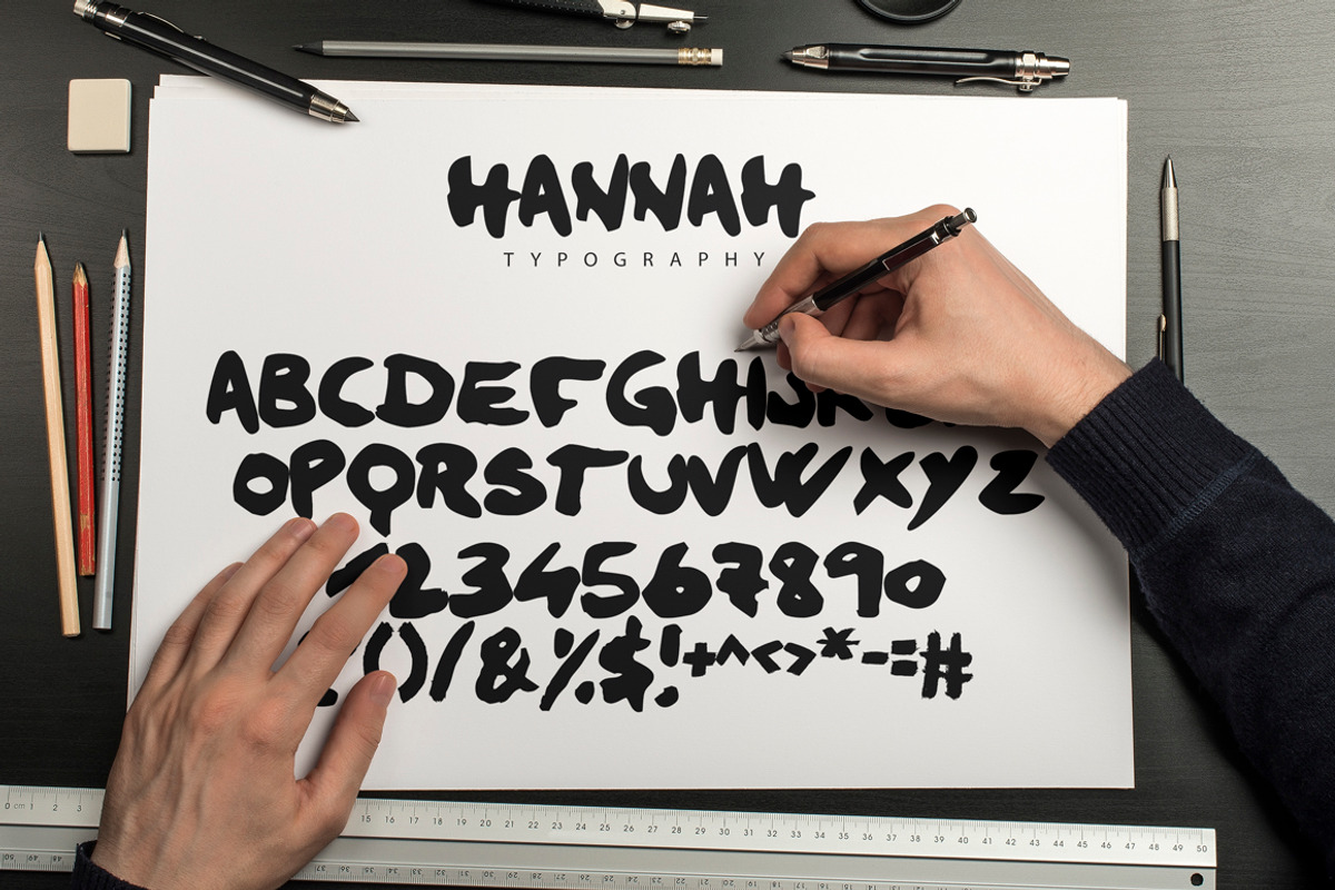 Hannah Brush Font preview 2
