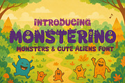 Monsterino Kid Font, a Script Font by Art StoreID (Thumbnail 1 of 9)