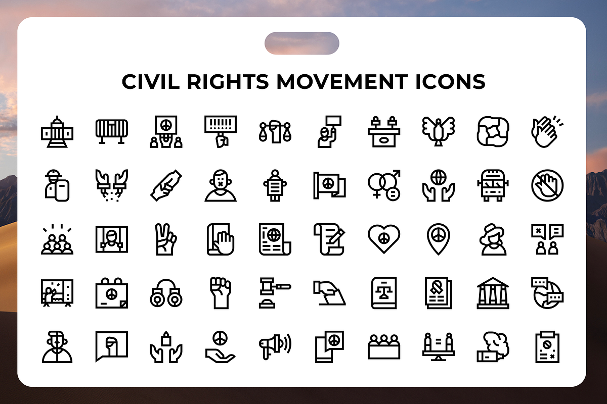 Civil Rights Movement Icons, an Icon by Wencory