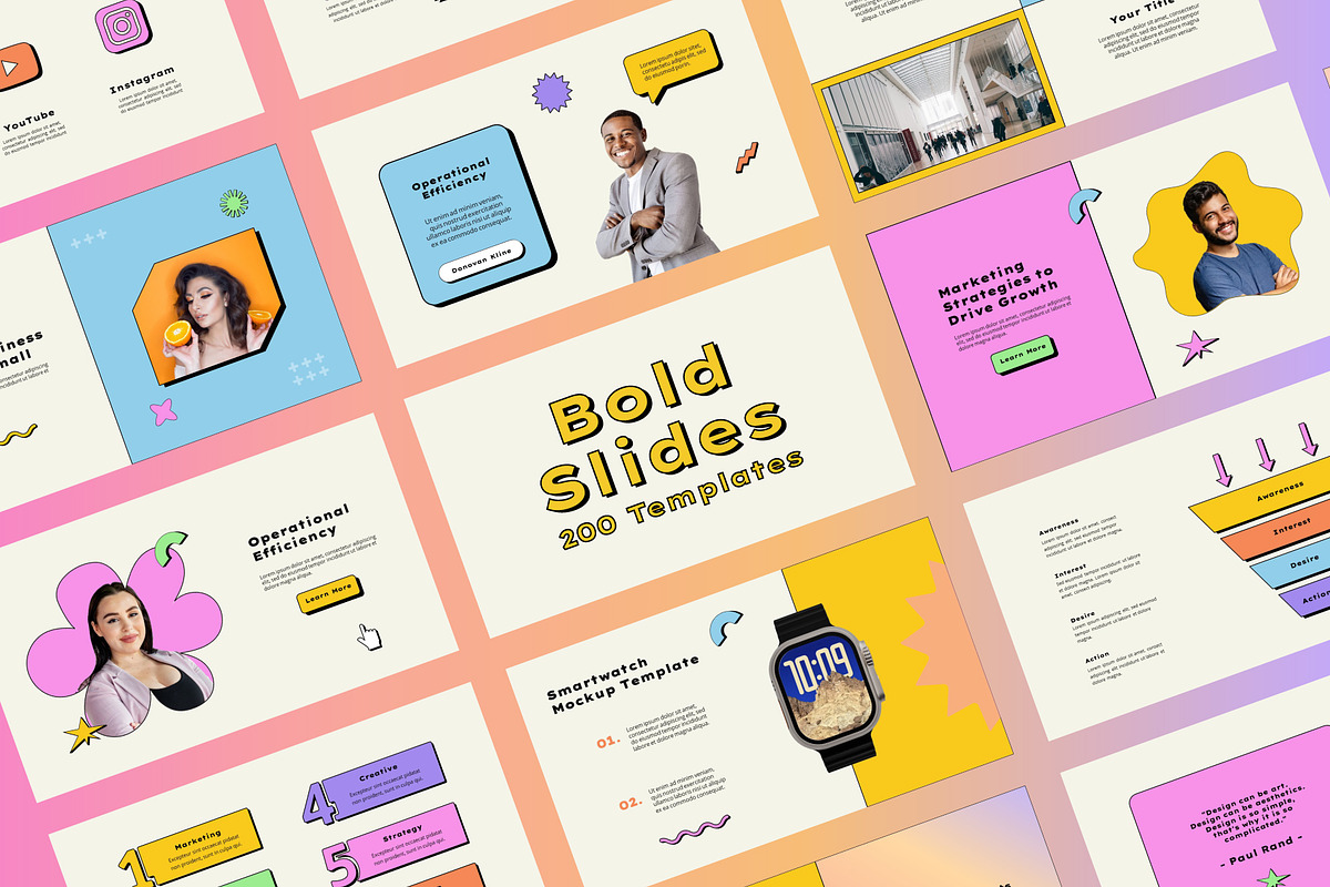 Bold Slides Animated Template Bundle, a Presentation Template by Abert (Photo 1 of 11)