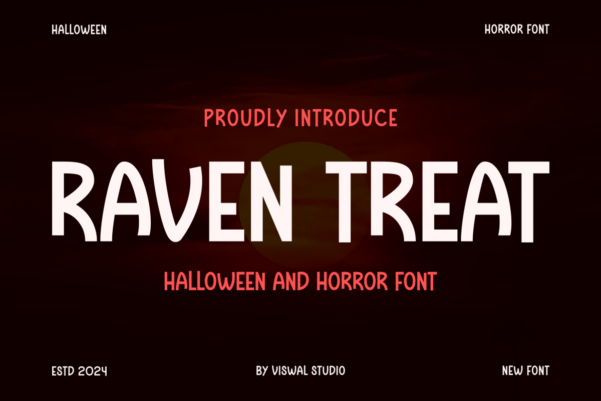 Raven Treat - Halloween Font, a Handwritten Font by Viswal Studio (Photo 1 of 5)