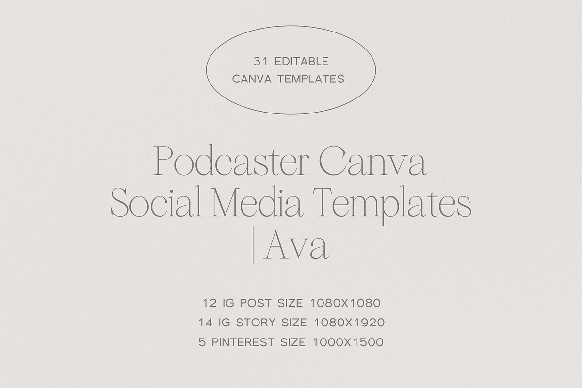 Ava | Canva Social Media Templates, a Social Media Template by With Faith & Love (Photo 2 of 13)