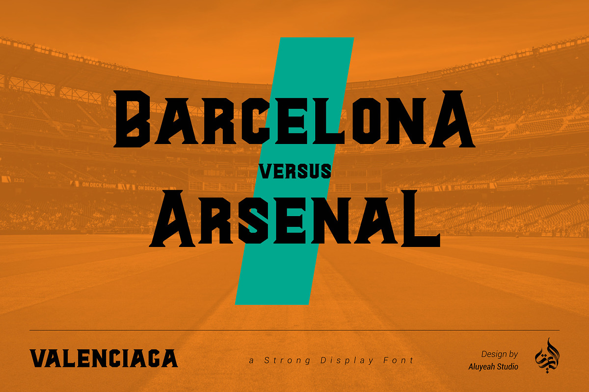 Valenciaga | Strong Display Font, a Font by Aluyeah Studio (Photo 9 of 11)