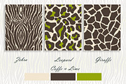 Wild Animal Prints Set Coffe & Lime, a Pattern Graphic by Oksana Dovhopol Art (Thumbnail 7 of 19)