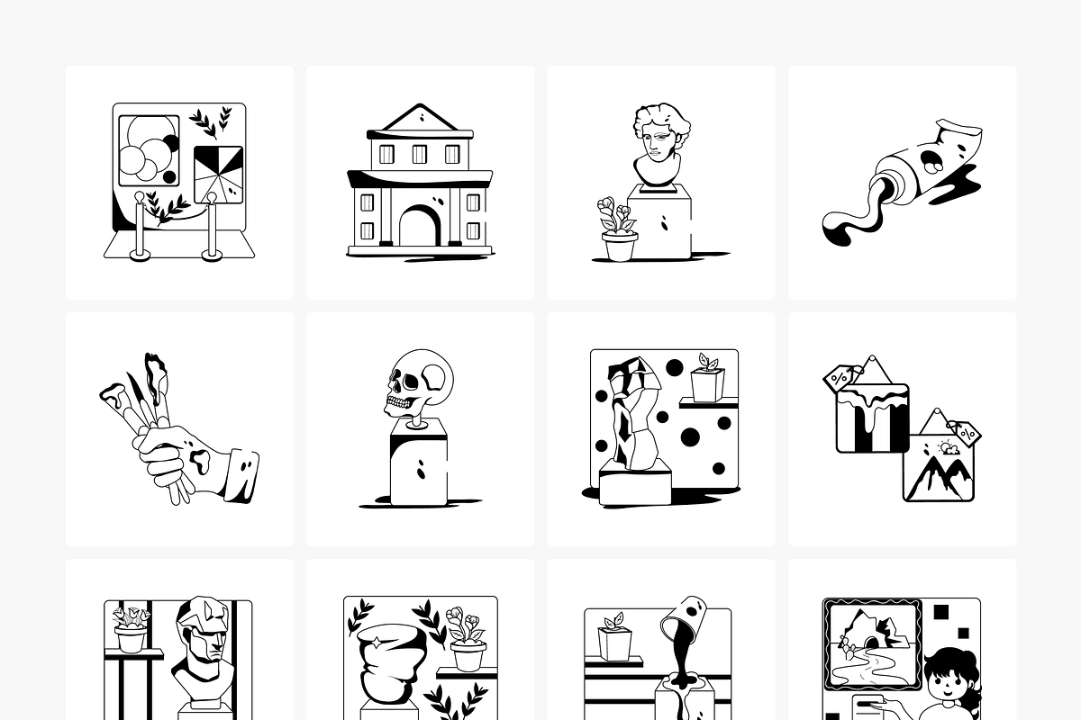Animated Art Gallery Icons, a Duotone Icon by Prosymbols (Photo 7 of 9)