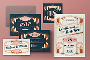 Art Deco Wedding Invitation Set, an Invitation Template by graphicook (Thumbnail 3 of 3)