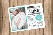 Baby Announcement Card, a Card Template by Cyrah's Collection (Thumbnail 3 of 3)