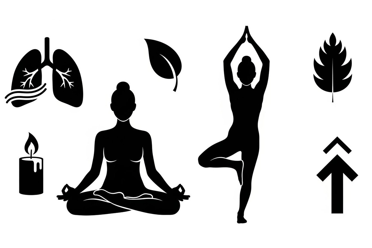 Yoga Meditation Silhouette Vector Bu, an Illustration by Artivon (Photo 2 of 40)