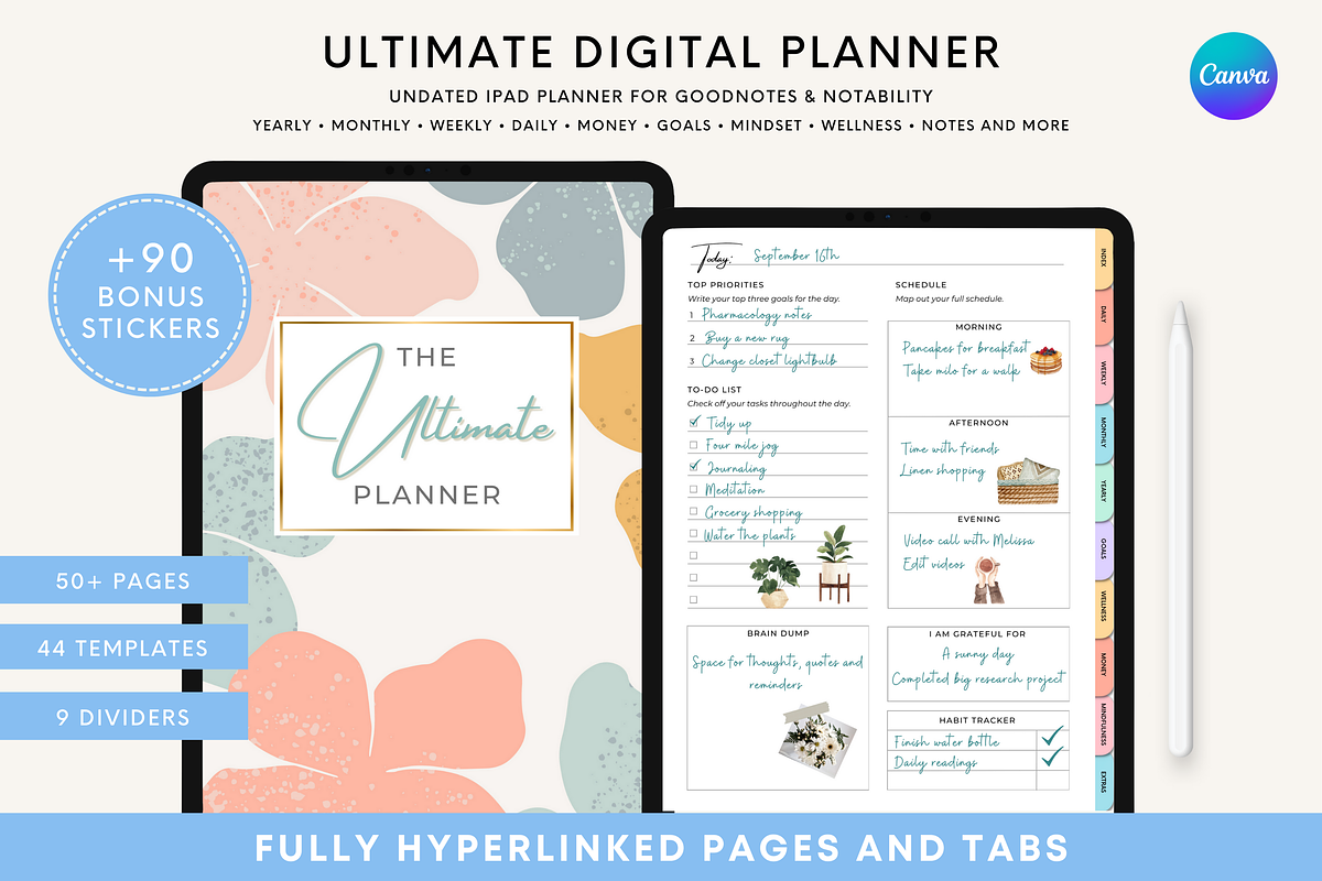 Rainbow Digital Planner for Goodnotes
