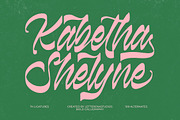 Kabetha Shelyne Bold Calligraphy, a Script Font by Letterena Studios Script (Thumbnail 1 of 20)