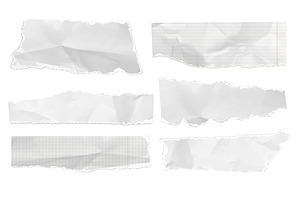Ripped paper strips. Realistic, an Object Illustration by Frogella