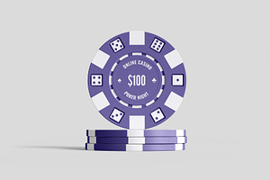 Casino Chips Mockup - 6 Views