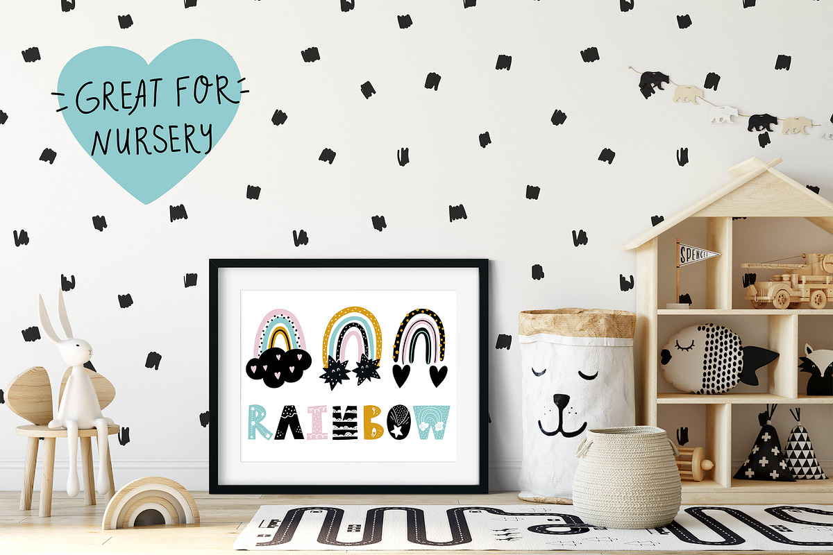 Scandinavian baby illustration, an Animal Illustration by OxanaTally (Photo 6 of 10)