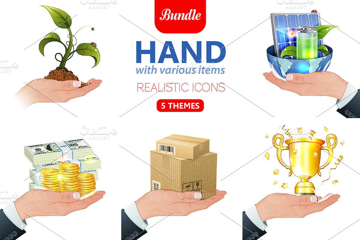 Hand with Various Items, an Object Graphic by TAlex (Photo 1 of 6)