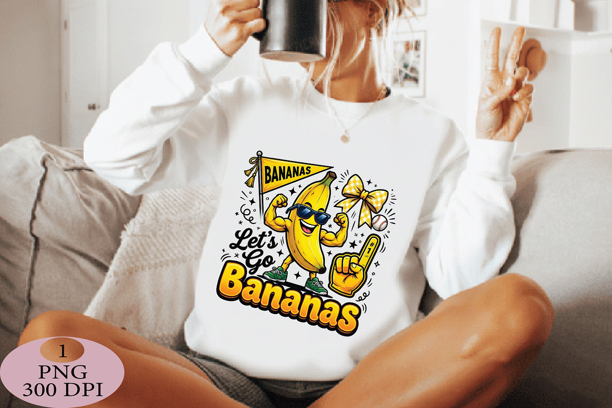 Lets Go Bananas PNG, an Illustration by Daily.Designs (Photo 4 of 5)