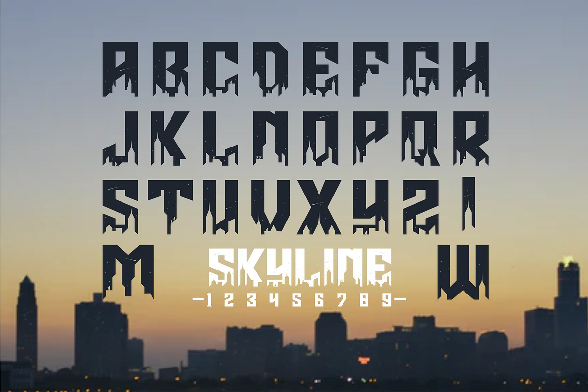 SKYLINE DISPLAY FONT preview 4