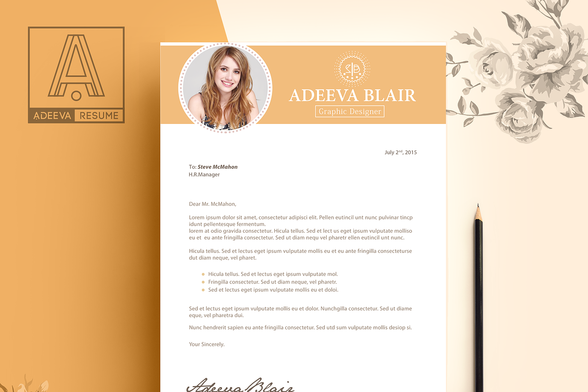 Clean Resume Template Blair, a Resume Template by AdeevaResume (Photo 4 of 4)