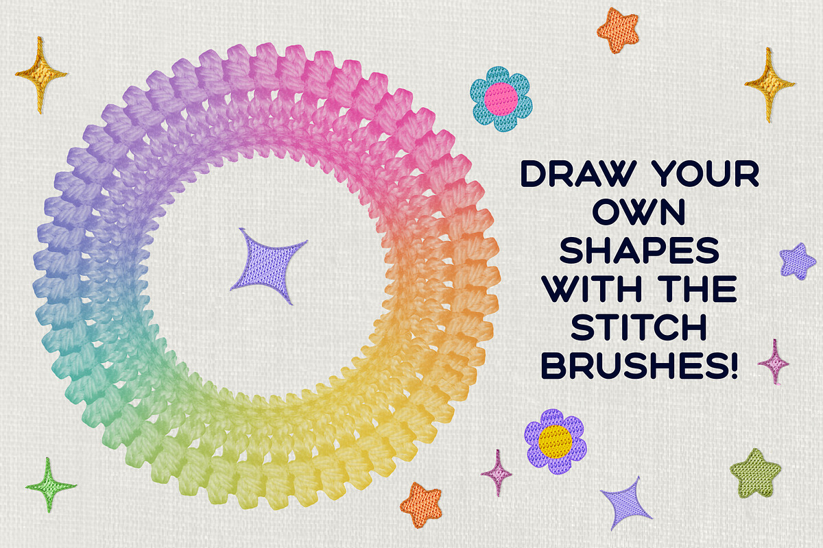 Crochet Brushes for Procreate, a Brush Add-On by Dear Darling Design (Photo 7 of 12)
