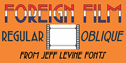 Foreign Film JNL, a Sans Serif Font by Jeff Levine Fonts (Thumbnail 1 of 5)