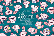 Axolotl Pet Animal Clipart Set, an Animal Illustration by Palau (Thumbnail 1 of 10)