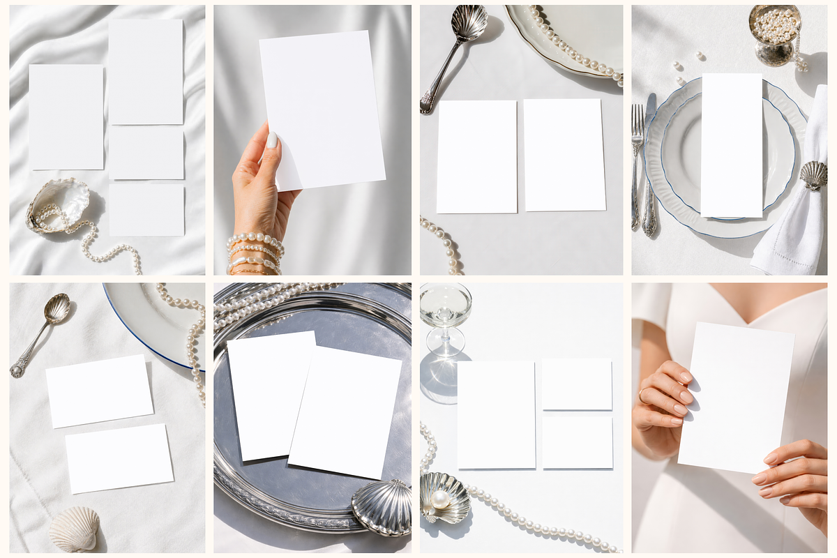 Pearl Stationery Mockup Bundle, an Advertising Mockup by Serenefeeling (Photo 11 of 12)