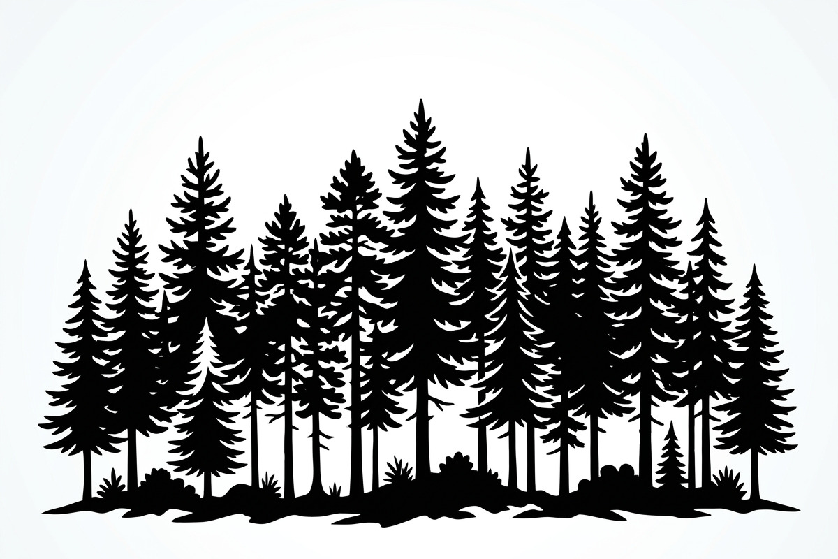 Majestic Pine Trees SVG, a Finance Illustration by Amazin_art (Photo 12 of 34)