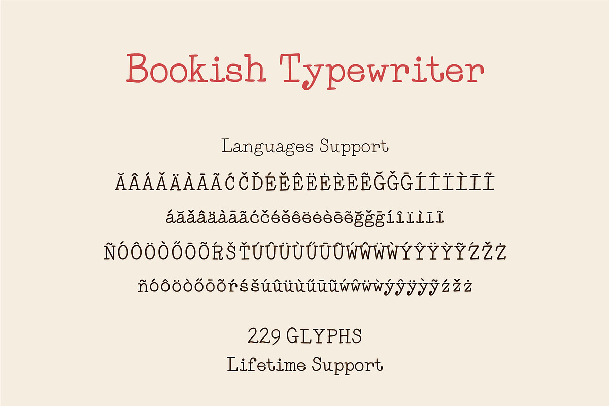 Bookish Typewriter Handwritten Font, a Font by Bloomline Studio (Photo 5 of 6)