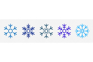 Colorful snowflakes. Winter holiday, an Illustration by GraphiShop