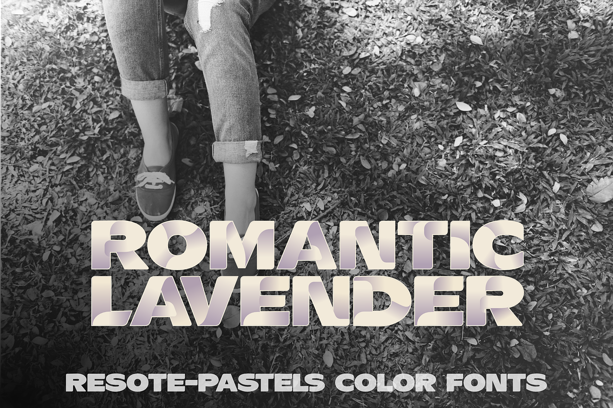 Color fonts ResotE-Pastels preview 5