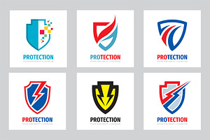 Protection Guard Shield Logo Set