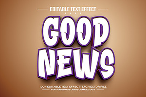 Good news 3D editable text effect, a Layer Style Add-On by nicemorning