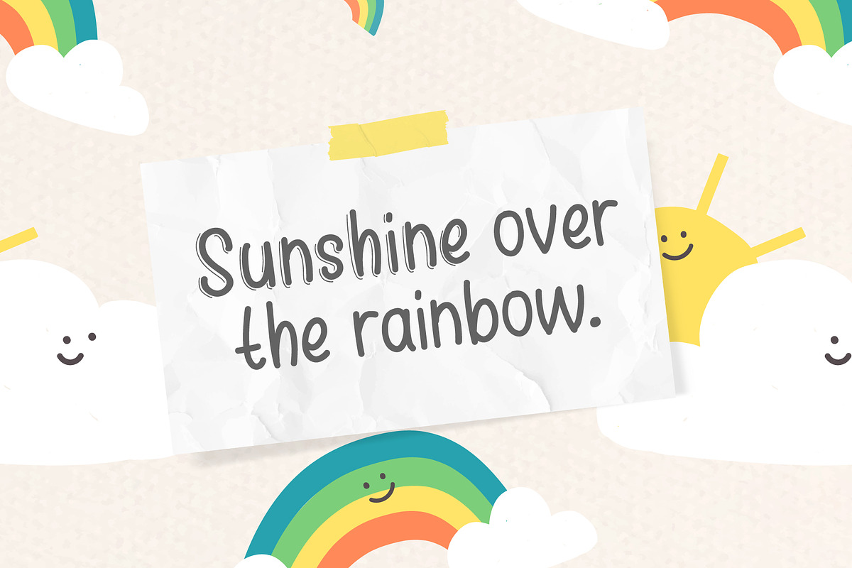Flora Sticky Notes Font, a Script Font by FontDuo (Photo 2 of 6)