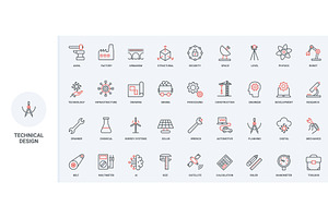 Manufacturing equipment gears icons, an Illustration by Lemberg Vector
