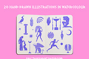 Ancient Greek Illustrations Set, a Pattern Graphic by La Caleya patterns (Thumbnail 2 of 6)