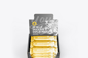 Metallic Snack Bars Display Box Mock