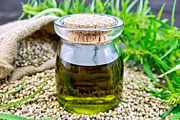 Hemp oil in a glass jar, a Food & Drink Photo by rezkrr (Thumbnail 2 of 3)