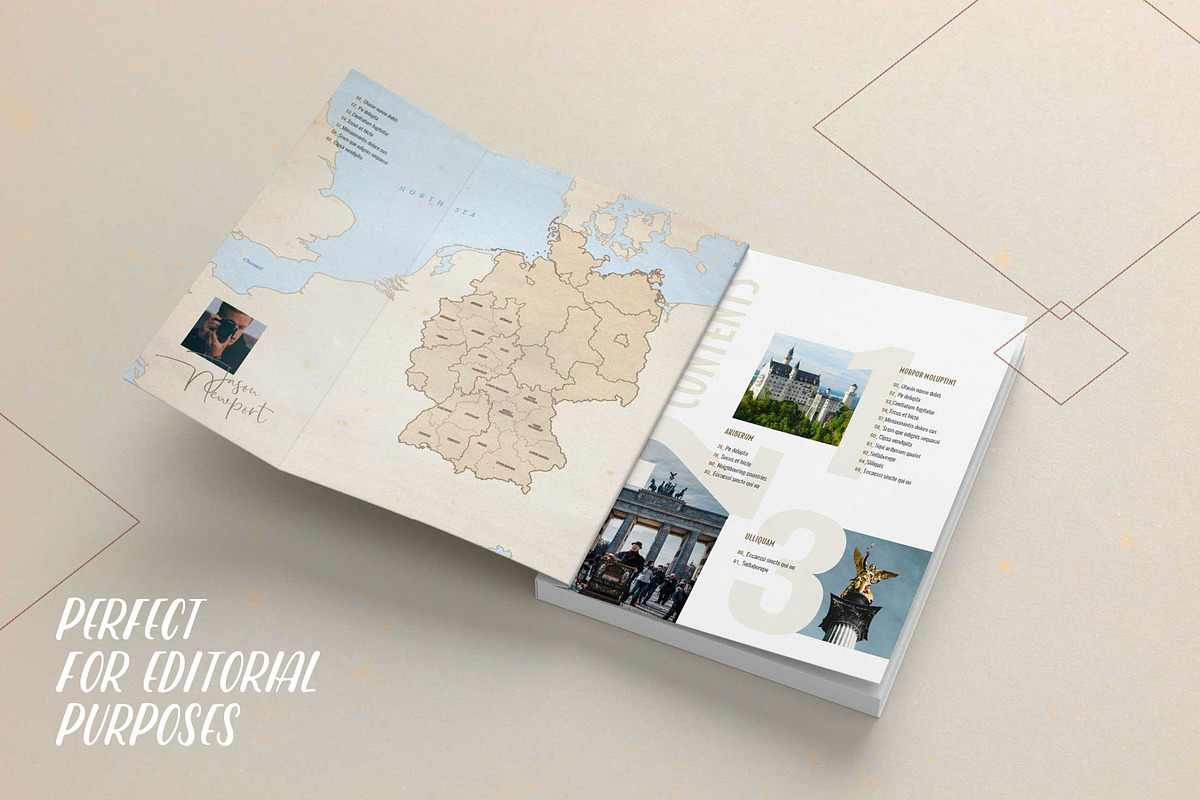 Le Tour du monde, Germany vector map, an Object Graphic by volume 1 visual design (Photo 2 of 21)