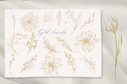 Botanical sketch gold leaves foliage, an Illustration by TatiArti (Thumbnail 5 of 6)