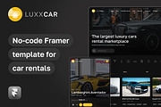 LuxxCar - Framer car rental template, a Landing Page Template by WhiteUI.Store (Thumbnail 1 of 7)