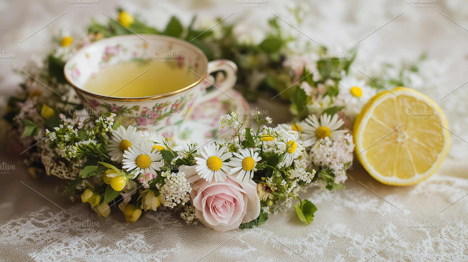 Summer garden by the lemon tree, countryside nature, a Food & Drink Photo by Studio ANNA