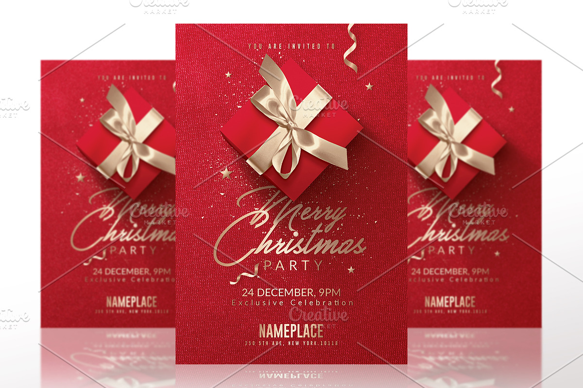 Red Christmas - Invitation | Flyer, a Templates & Theme by Rome B Creation (Photo 1 of 3)