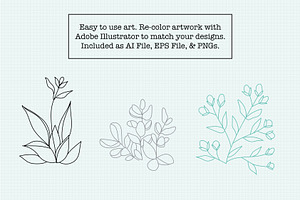 Minimalist Succulent Clipart Bundle