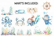 Cute Sea Life Clipart, an Illustration by PassionPNGcreation (Thumbnail 3 of 13)