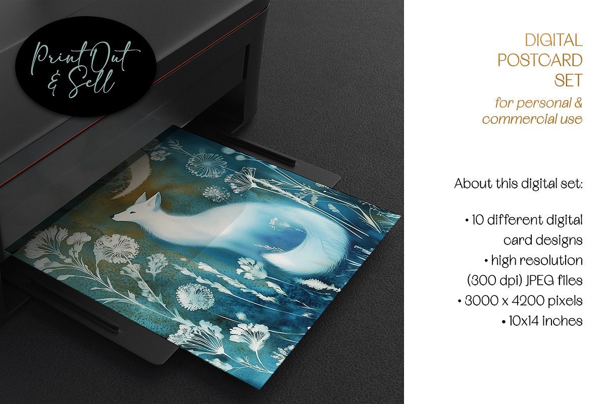 Cyanotype Woodland Paintings, a Background Graphic by The Dutch Lady Designs (Photo 2 of 7)