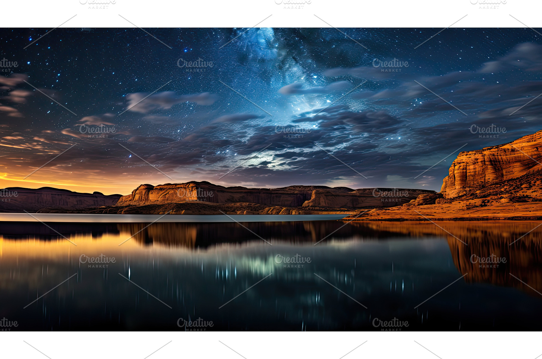 water night sky lake powell ai, a Nature Photo by pikepicture