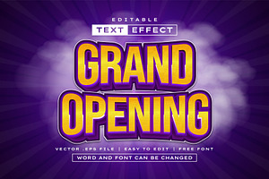 Grand Opening 3D Text Effect | EPS, a Layer Style Add-On by padilah_a