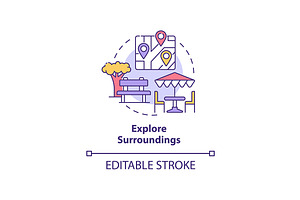 Explore Surroundings Concept Icon