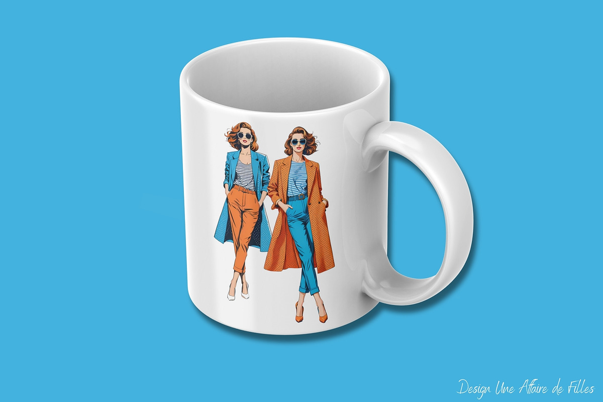 ORANGE & BLUE 34 FASHIONISTA CLIPART, a Person Illustration by Une Affaire de Filles (Photo 2 of 5)