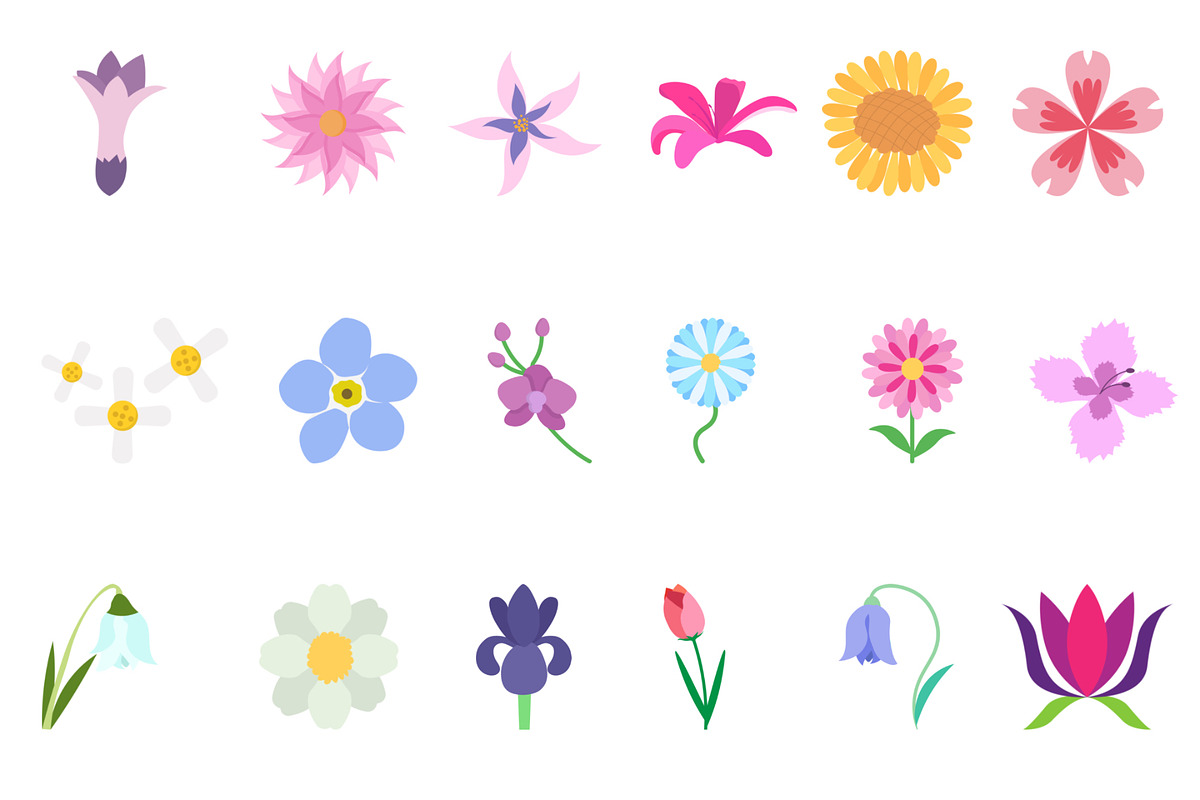 Icon Pack: Flower Flat (50 Icons), an Icon by soglamun (Photo 3 of 6)