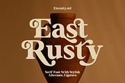 East Rusty Retro Serif, a Serif Font by Eternity Studio (Thumbnail 1 of 10)